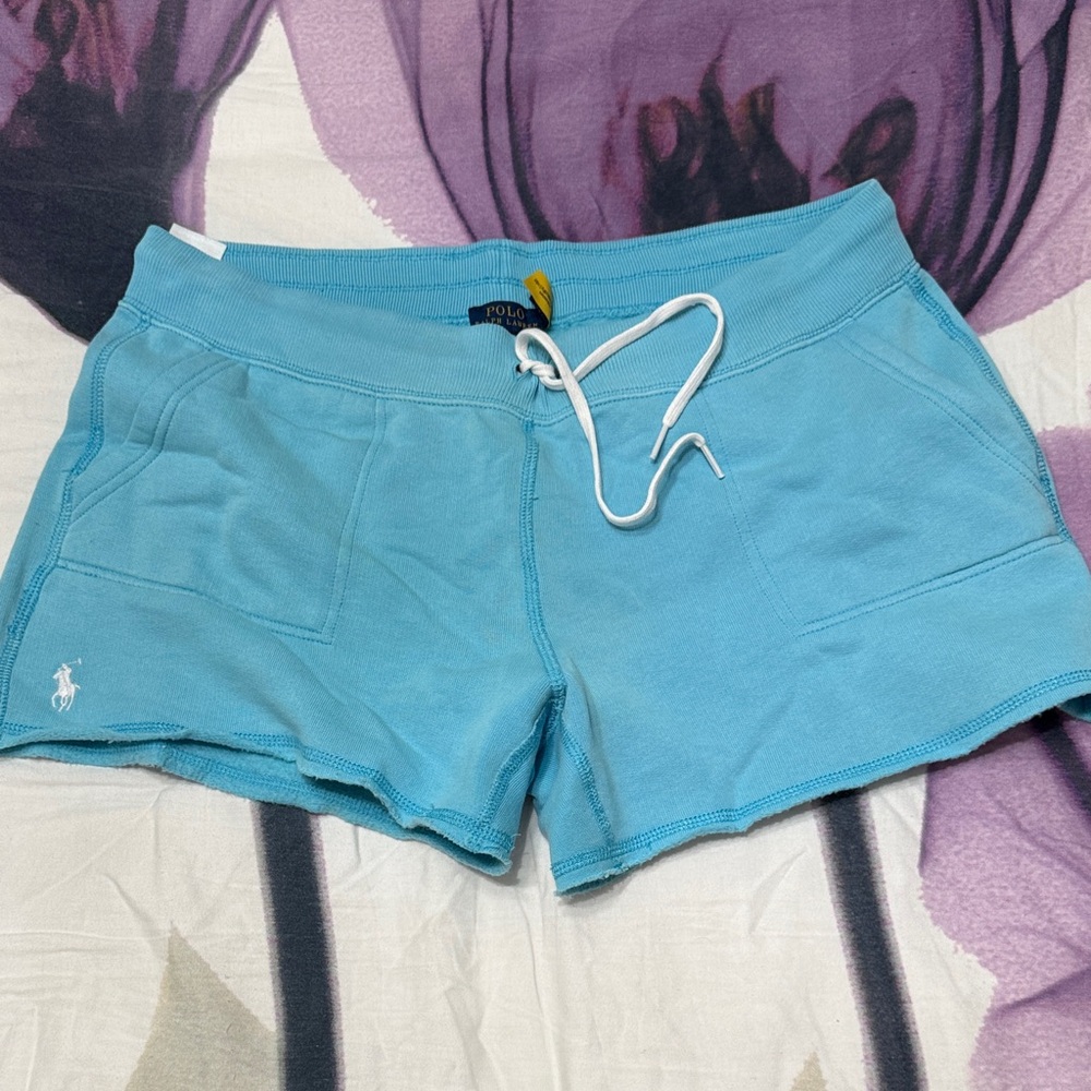 Polo by Ralph Lauren Women's Light Blue Athletic Shorts